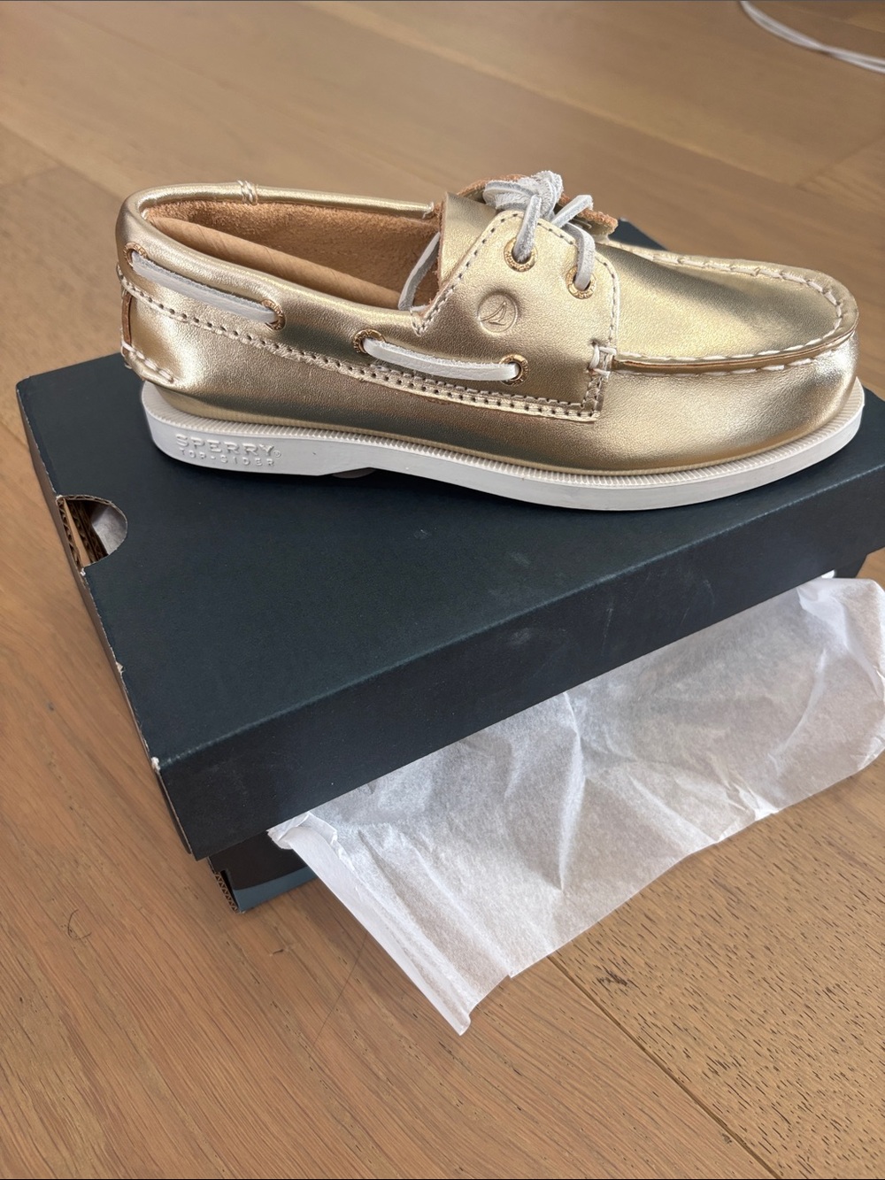 NWT in Box Sperry Metallic Boat Shoe Size 13